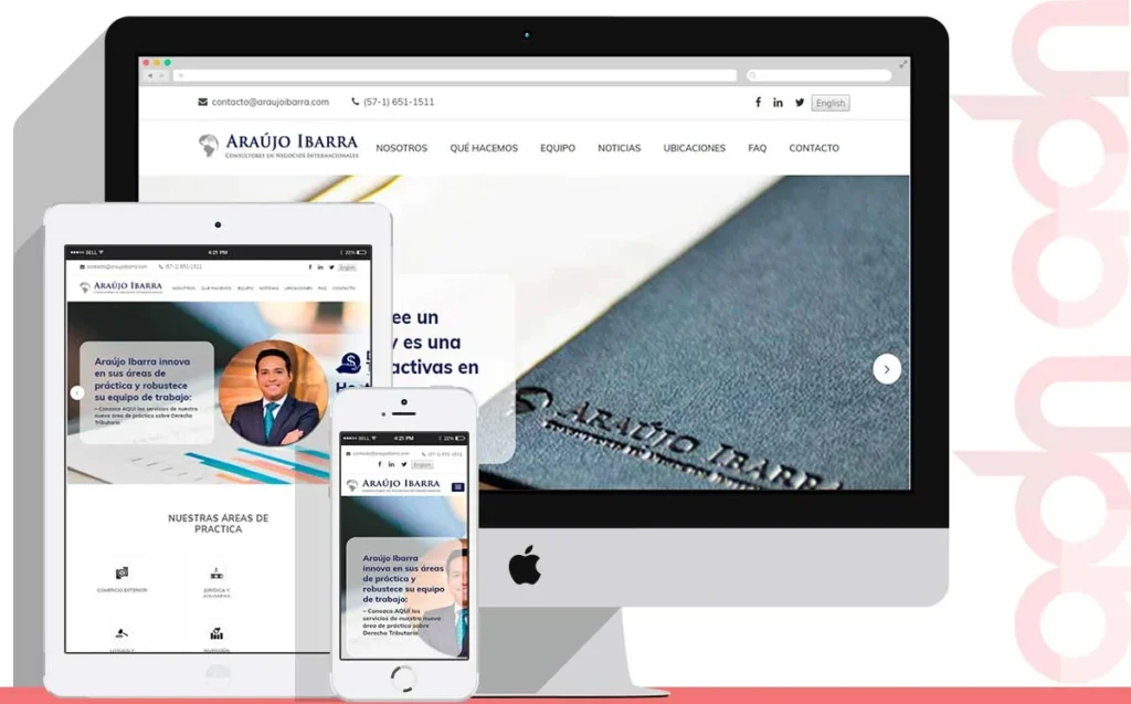 Sitio web Araujo Ibarra desarrollado por ADN Digital