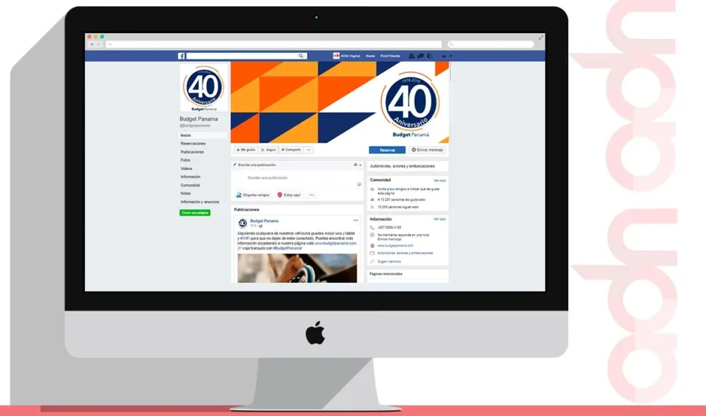 Redes sociales de Budget Panamá administradas por ADN Digital