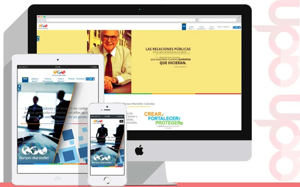 Sitio web Burson Marsteller Colombia desarrollado por ADN Digital