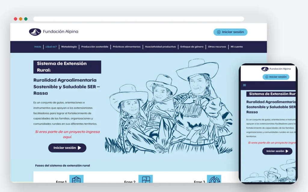 Sitio web de Caja de Herramientas Fundación Alpina — ADN Digital