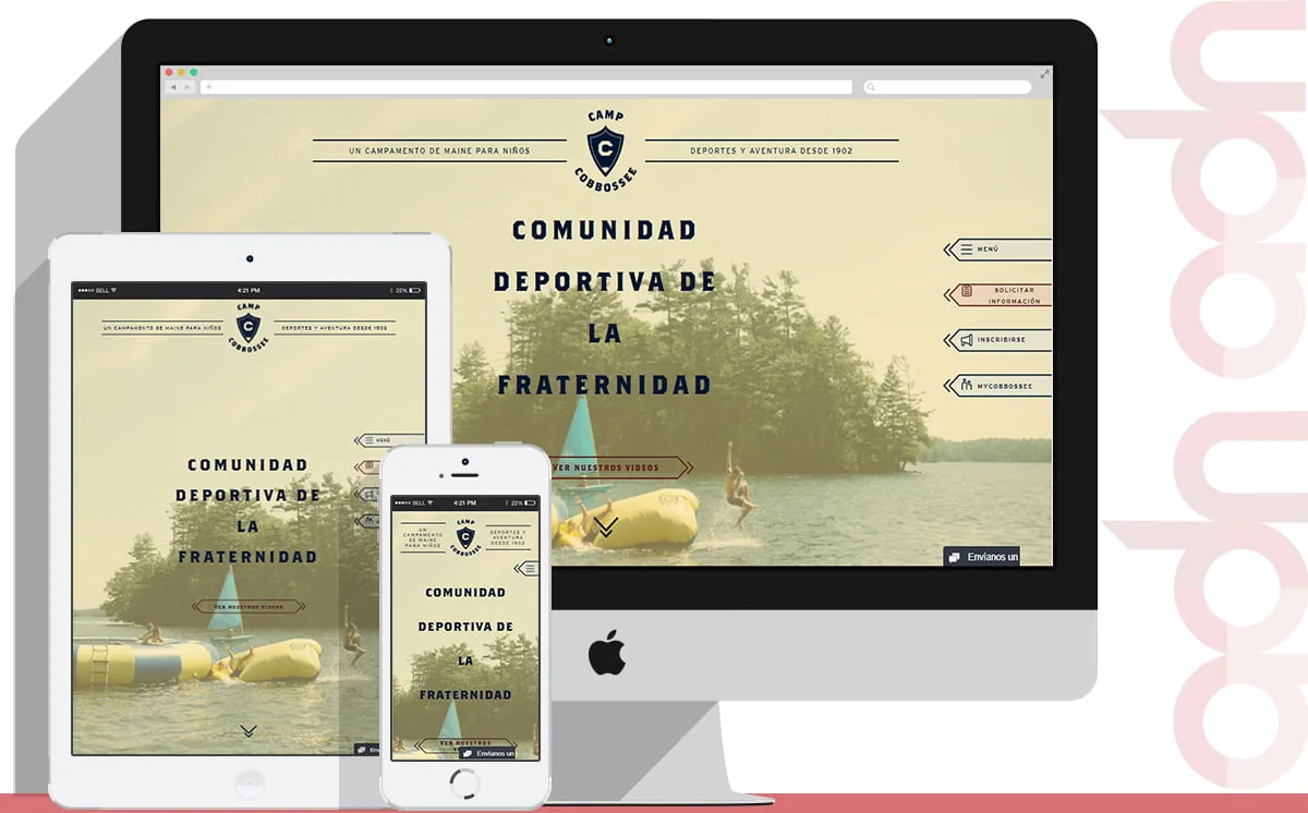 Sitio web Camp cobbossee desarrollado por ADN Digital