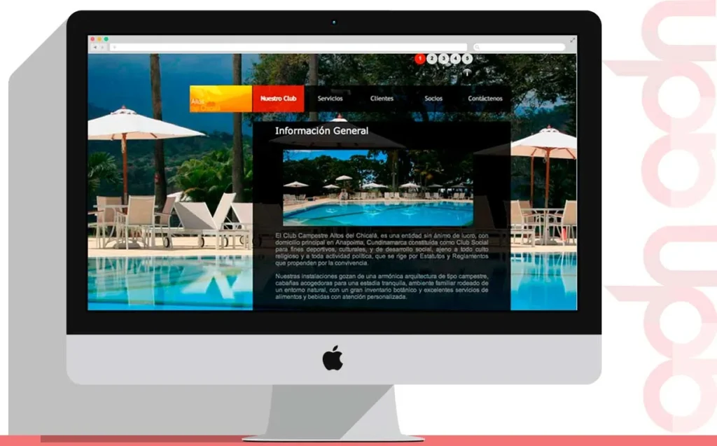 Sitio web Club Altos del Chicalá desarrollado por ADN Digital
