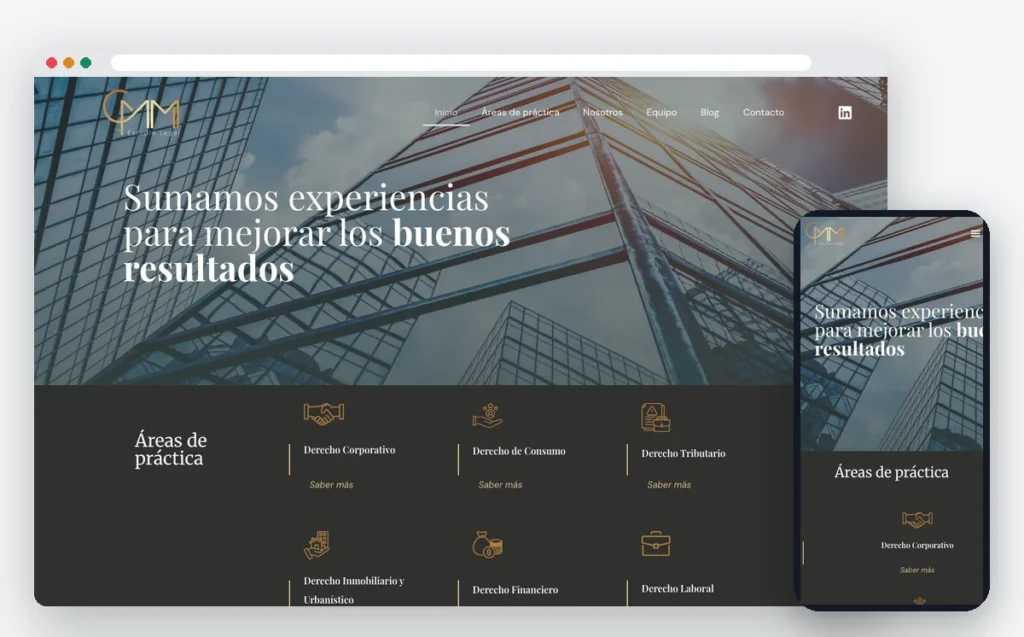 Sitio web de CMM Estudio Legal — ADN Digital