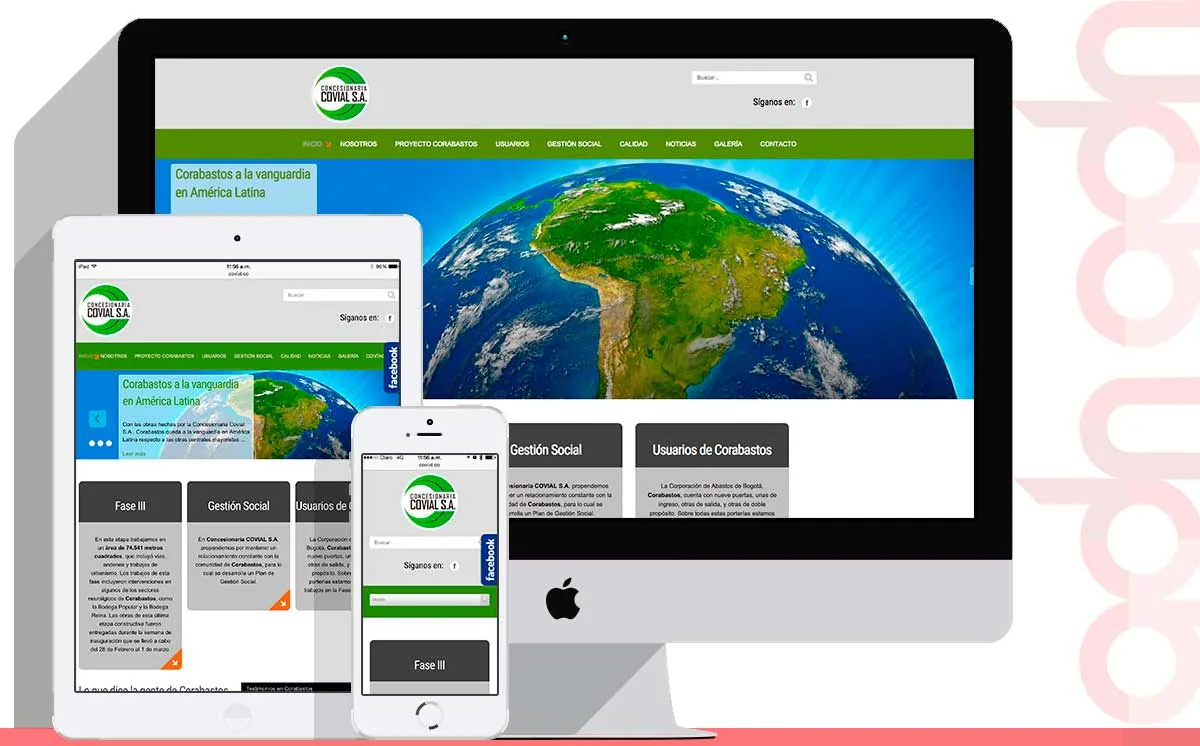 Sitio web Covial desarrollado por ADN Digital