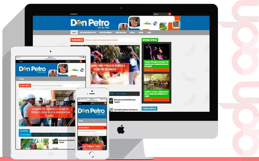 Sitio web Don Petro en la Red desarrollado por ADN Digital