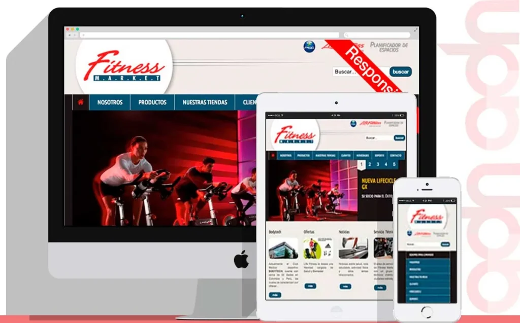 Sitio web Fitness Market desarrollado por ADN Digital