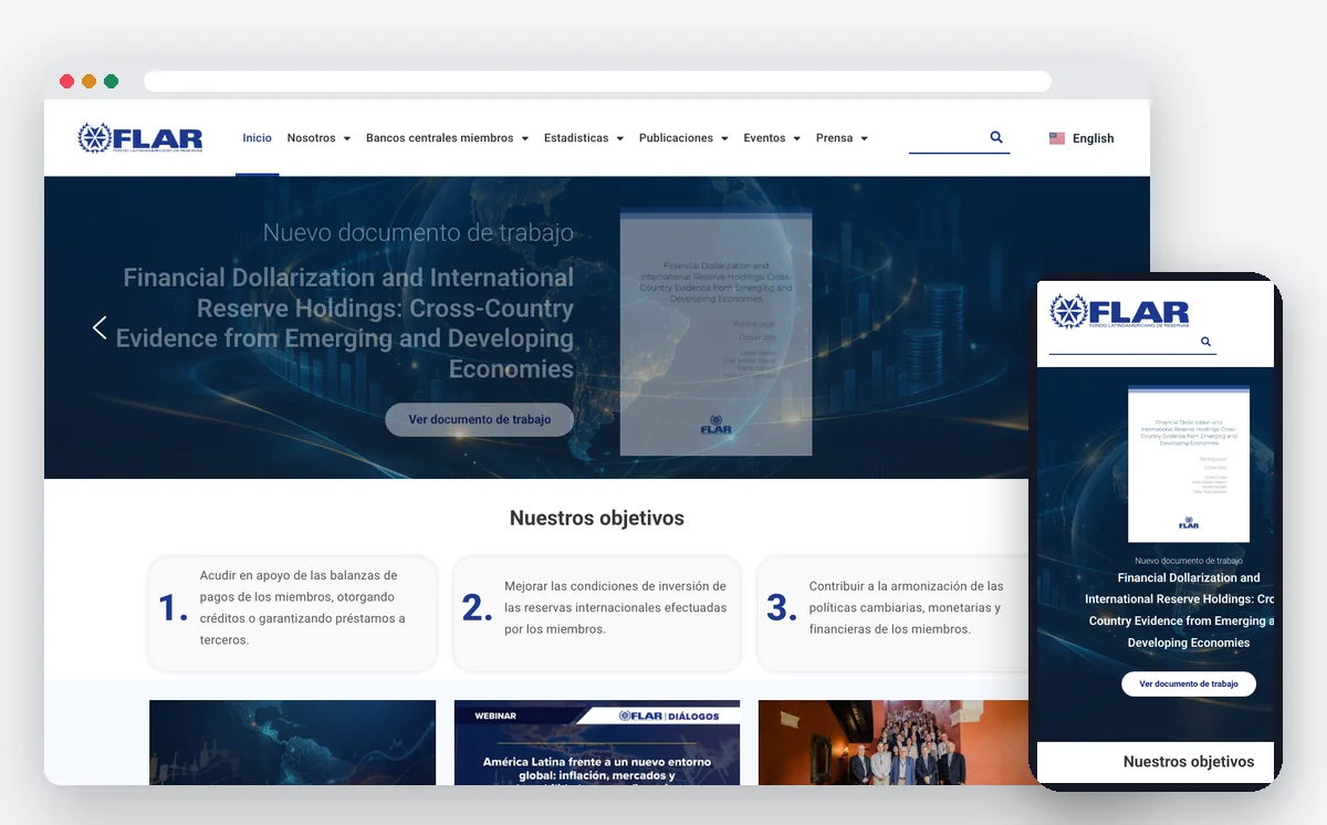 Sitio web de FLAR — ADN Digital