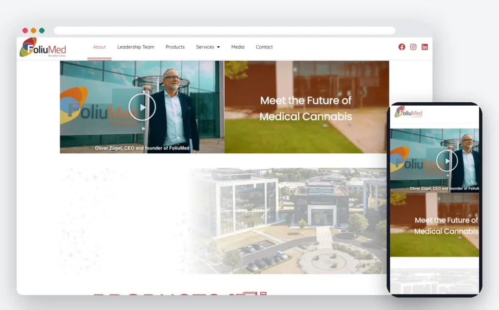 Sitio web de foliumed — ADN Digital