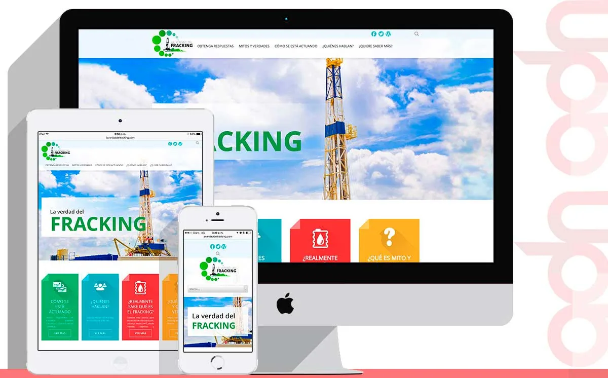 Sitio web La Verdad del Fracking desarrollado por ADN Digital
