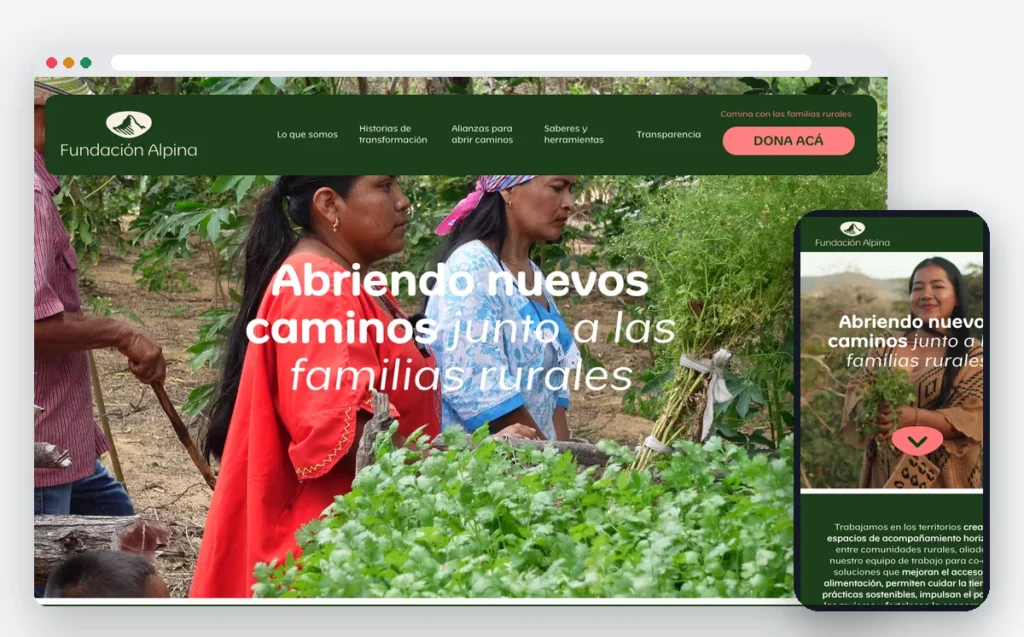 Sitio web de Fundación Alpina — ADN Digital