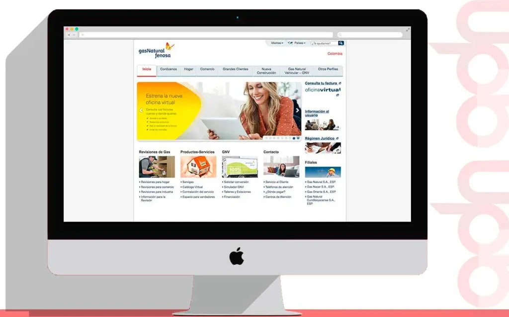 Sitio web Gas Natural Fenosa Colombia desarrollado por ADN Digital