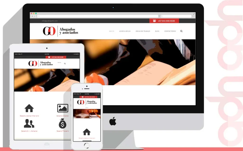 Sitio web GO Abogados desarrollado por ADN Digital