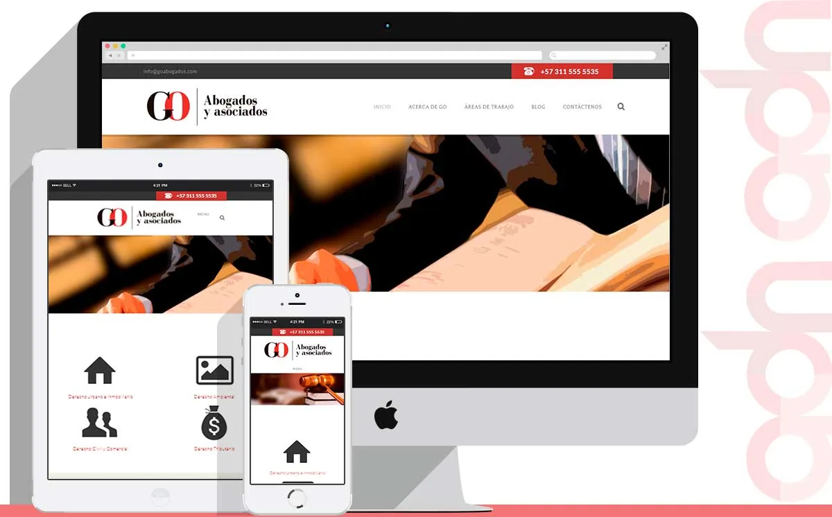 Sitio web GO Abogados desarrollado por ADN Digital