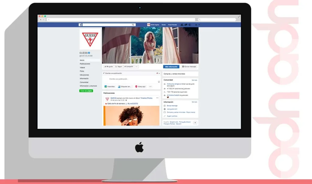 Redes sociales de Guess Latam administradas por ADN Digital