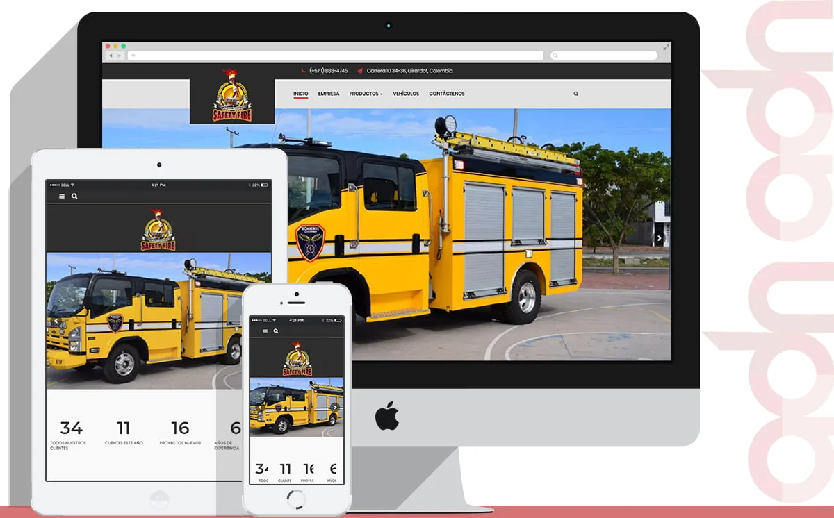 Sitio web Importaciones Safety Fire desarrollado por ADN Digital