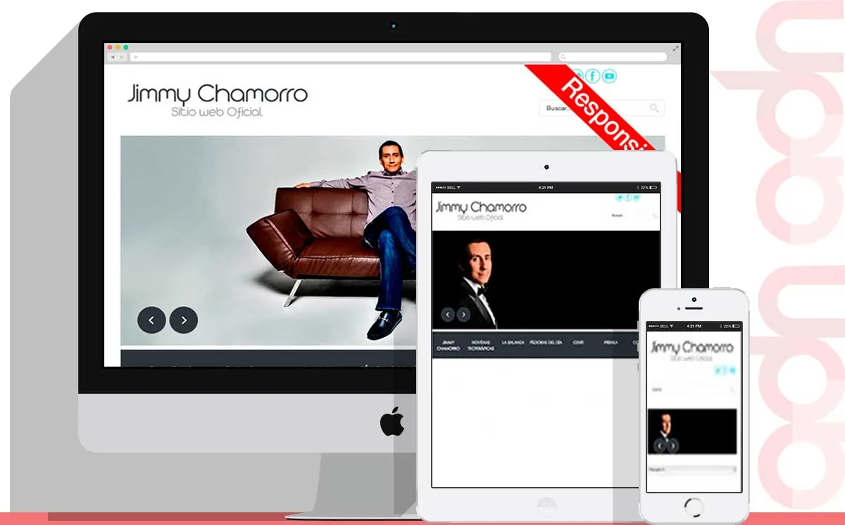 Sitio web Jimmy Chamorro desarrollado por ADN Digital