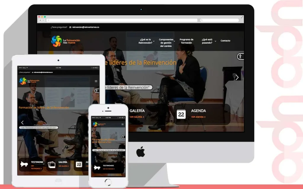 Sitio web La Reinvención nos mueve desarrollado por ADN Digital
