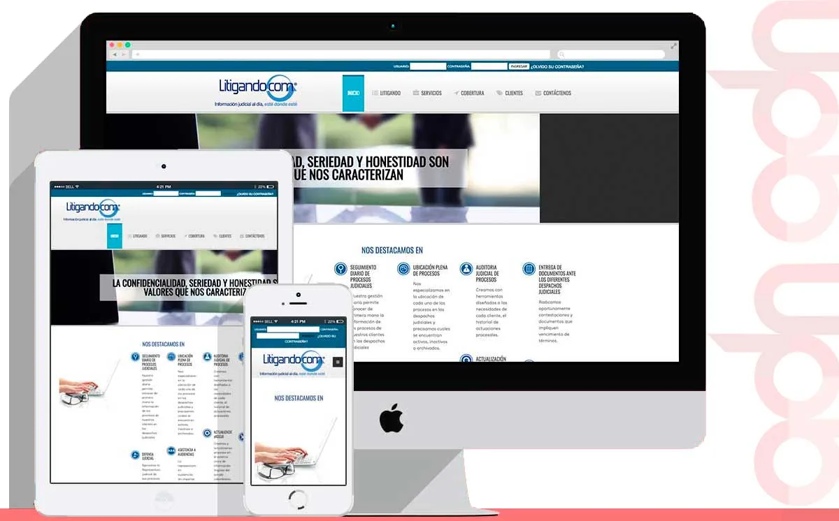 Sitio web Litigando desarrollado por ADN Digital