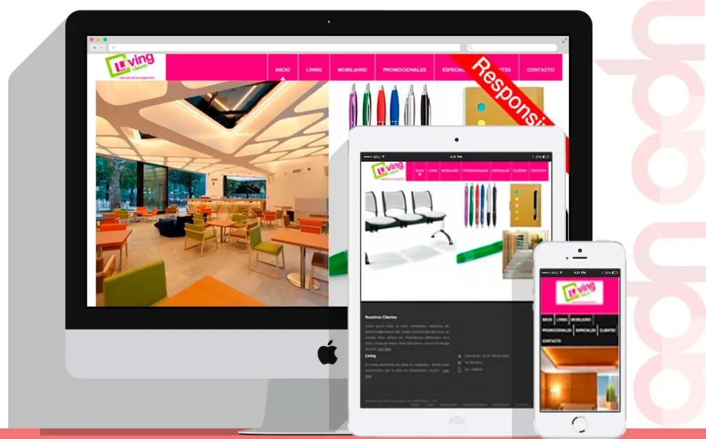 Sitio web Living desarrollado por ADN Digital