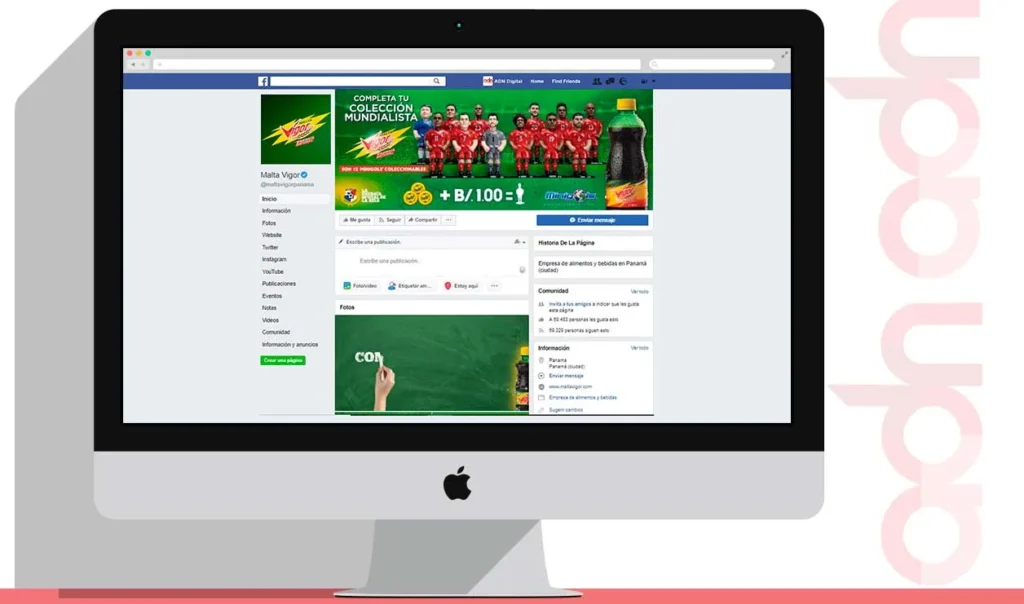Redes sociales de Malta Vigor administradas por ADN Digital