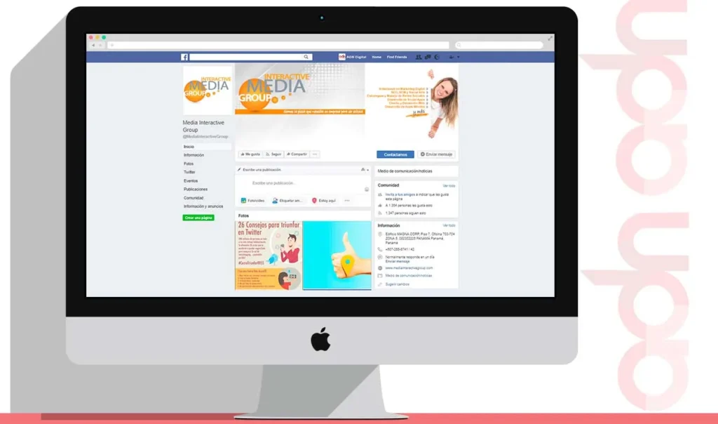 Redes sociales de MIG - Media Interactive Group administradas por ADN Digital