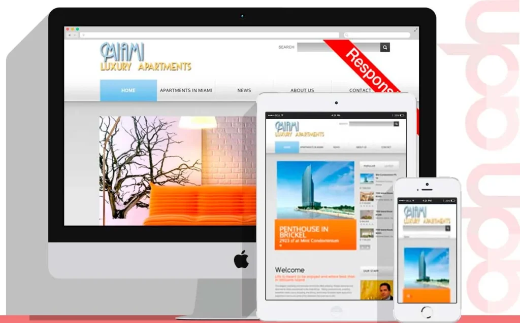 Sitio web Miami Luxury Apartments desarrollado por ADN Digital