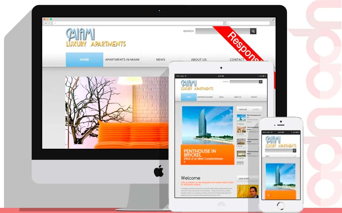 Sitio web Miami Luxury Apartments desarrollado por ADN Digital