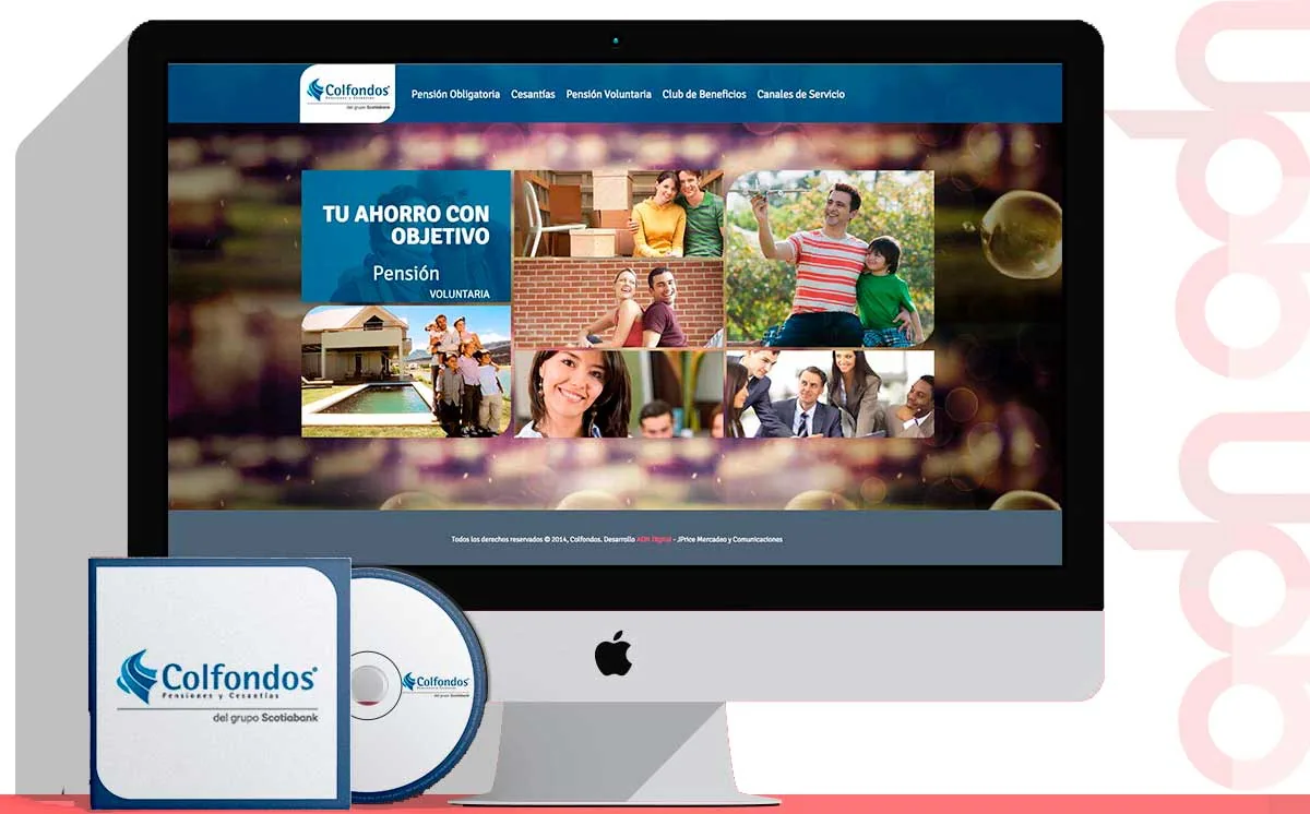 Sitio web Multimedia Colfondos desarrollado por ADN Digital