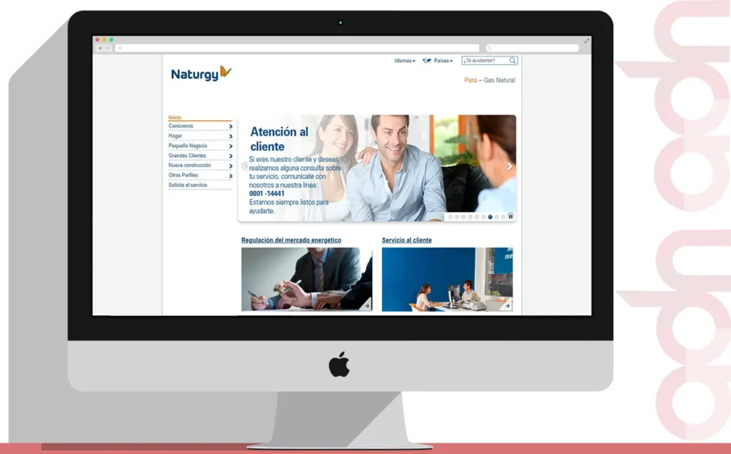 Sitio web Naturgy desarrollado por ADN Digital