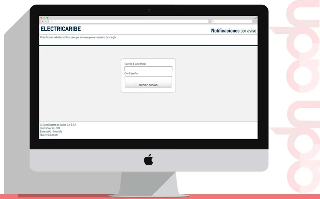 Sitio web Notificaciones Electricaribe desarrollado por ADN Digital
