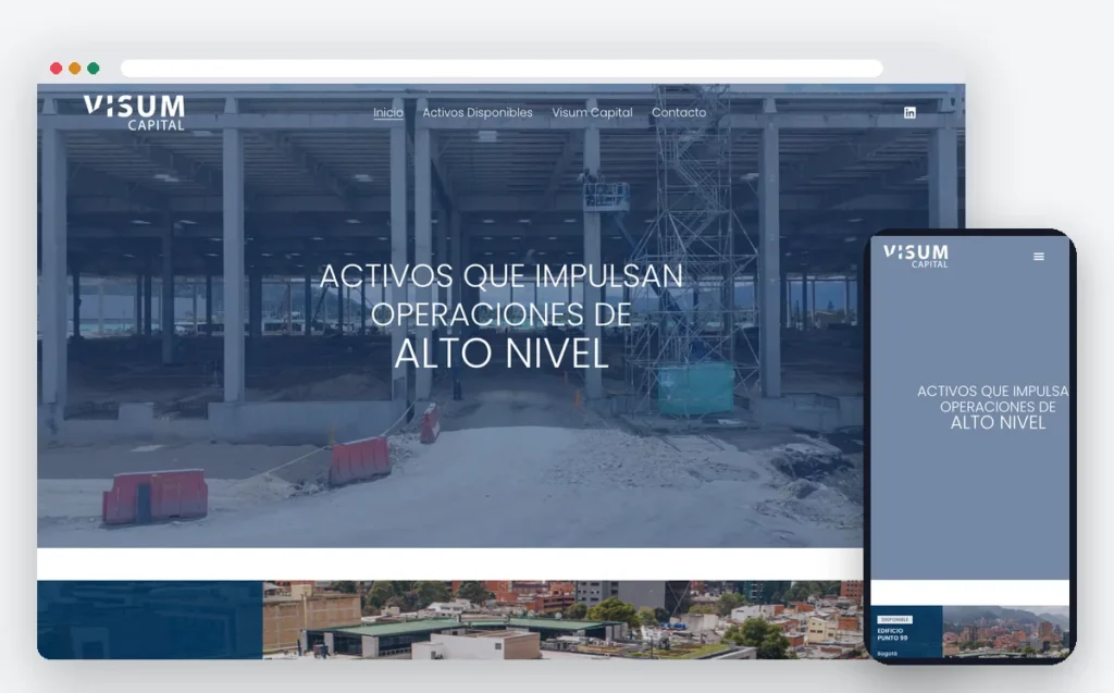 Sitio web de Portafolio Visum Capital — ADN Digital