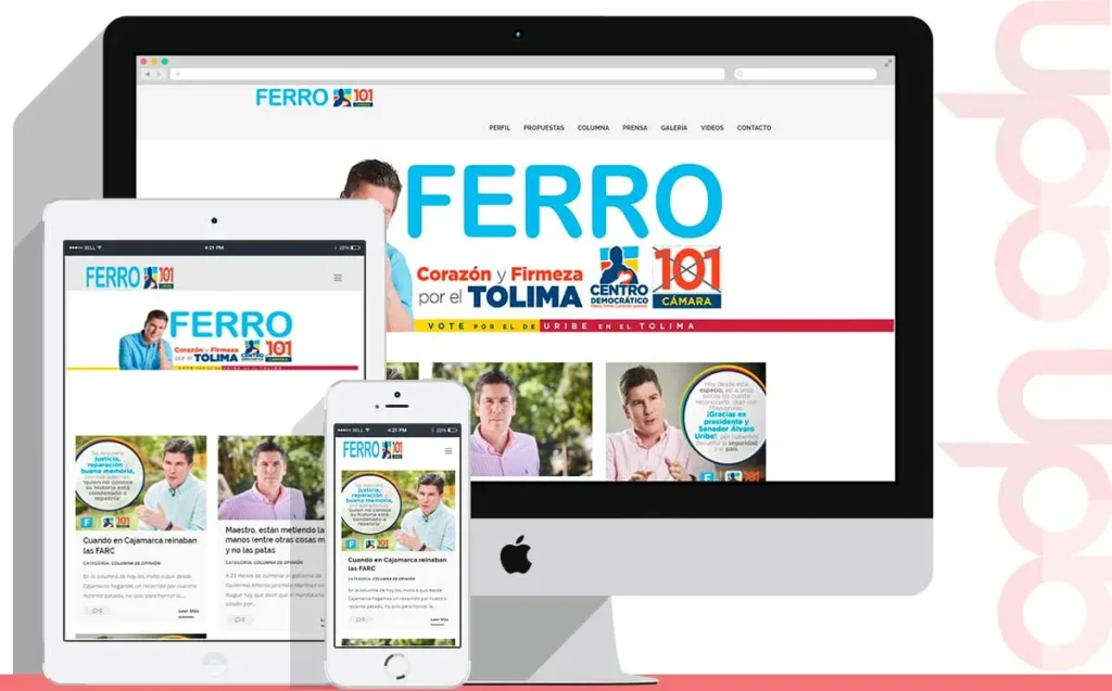 Sitio web Ricardo Ferro desarrollado por ADN Digital