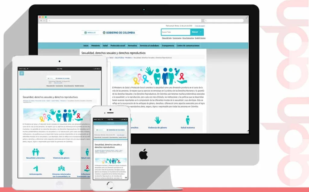 Sitio web Salud Sexual y Reproductiva desarrollado por ADN Digital