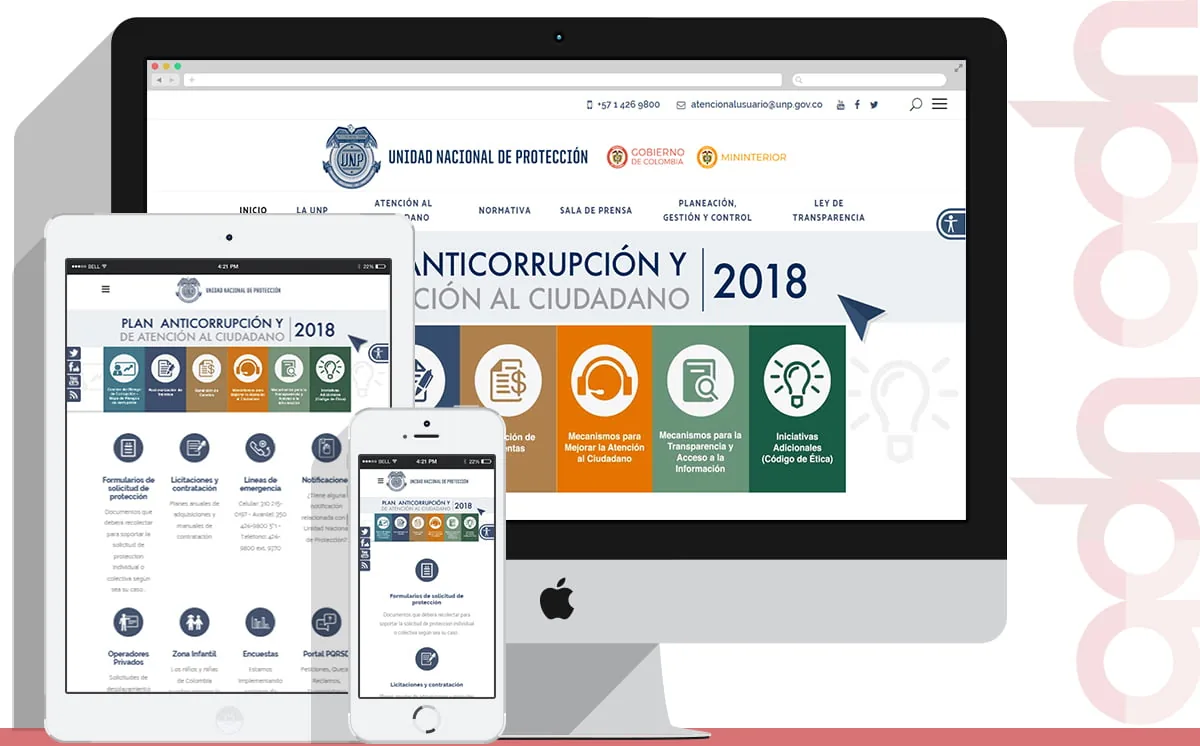 Sitio web UNP desarrollado por ADN Digital