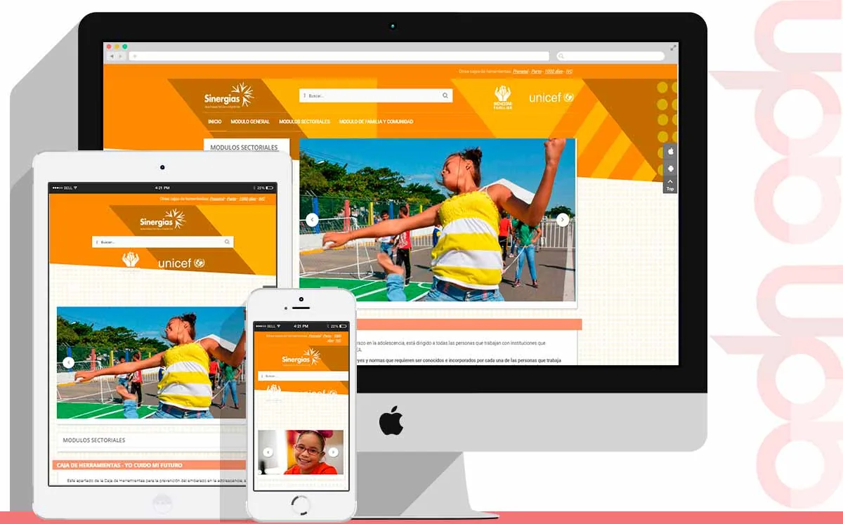 Sitio web Yo Cuido mi Futuro desarrollado por ADN Digital
